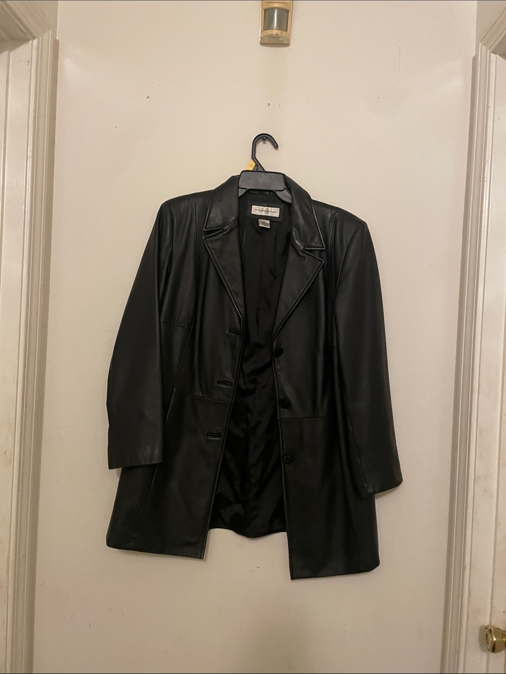 Preston & York Black Leather Blazer Jacket